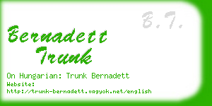 bernadett trunk business card